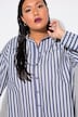 Skjortebluse, oversized, striber