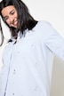 Skjortebluse, boxy form, striper, små glitrende steiner, lange ermer