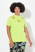 T-shirt, cut-out sterren van mesh, opstaande kraag