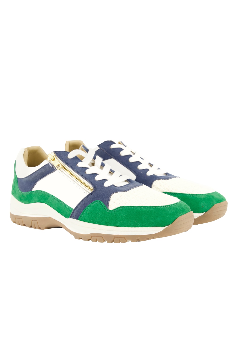Stora storlekar Läder-Sneaker, Dam, grön, storlek: 43, Läder/Annat, Ulla Popken