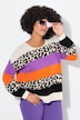 Suéter, oversize, rayas gruesas, manga larga