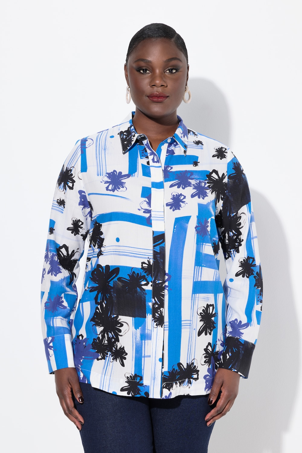 Thumbnail - Große Größen Lyocell-Bluse, Damen, weiß, Größe: 58/60, Synthetische Fasern, Ulla Popken