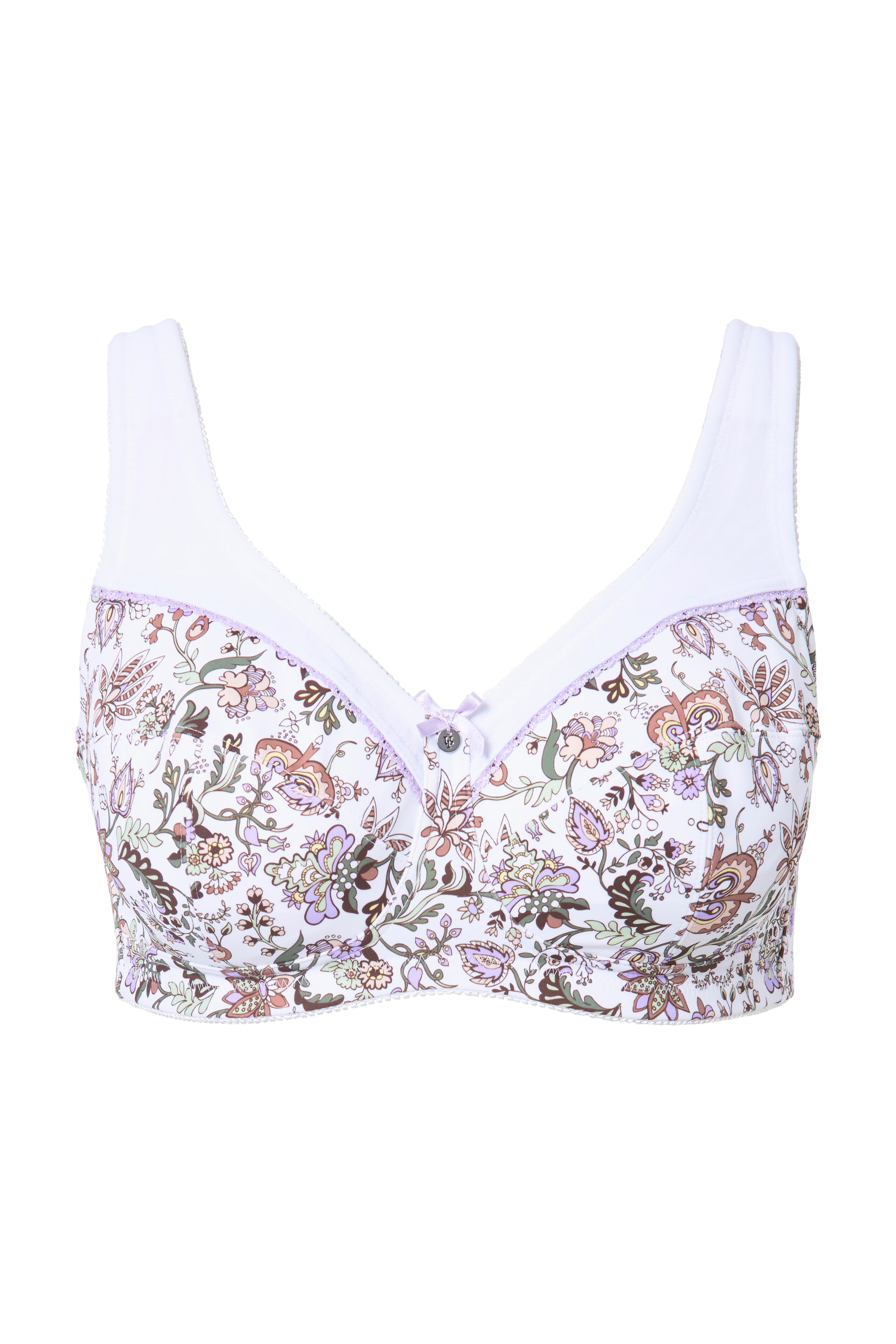Ulla Popken Damen große Größen Entlastungs BH Blüten ohne Bügel Cup C H 835316