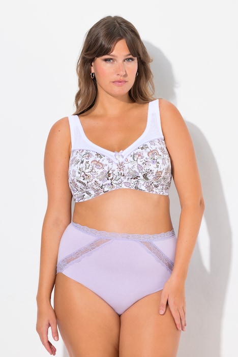 Soutien-gorge de maintien sans armatures, imprimé à fleurs - bonnet C-H