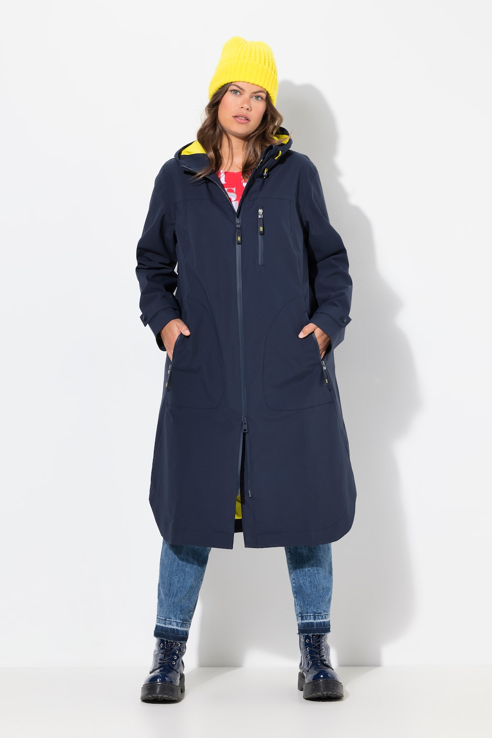 Große Größen Funktionsmantel, Damen, blau, Größe: 48/50, Polyester, LAURASON