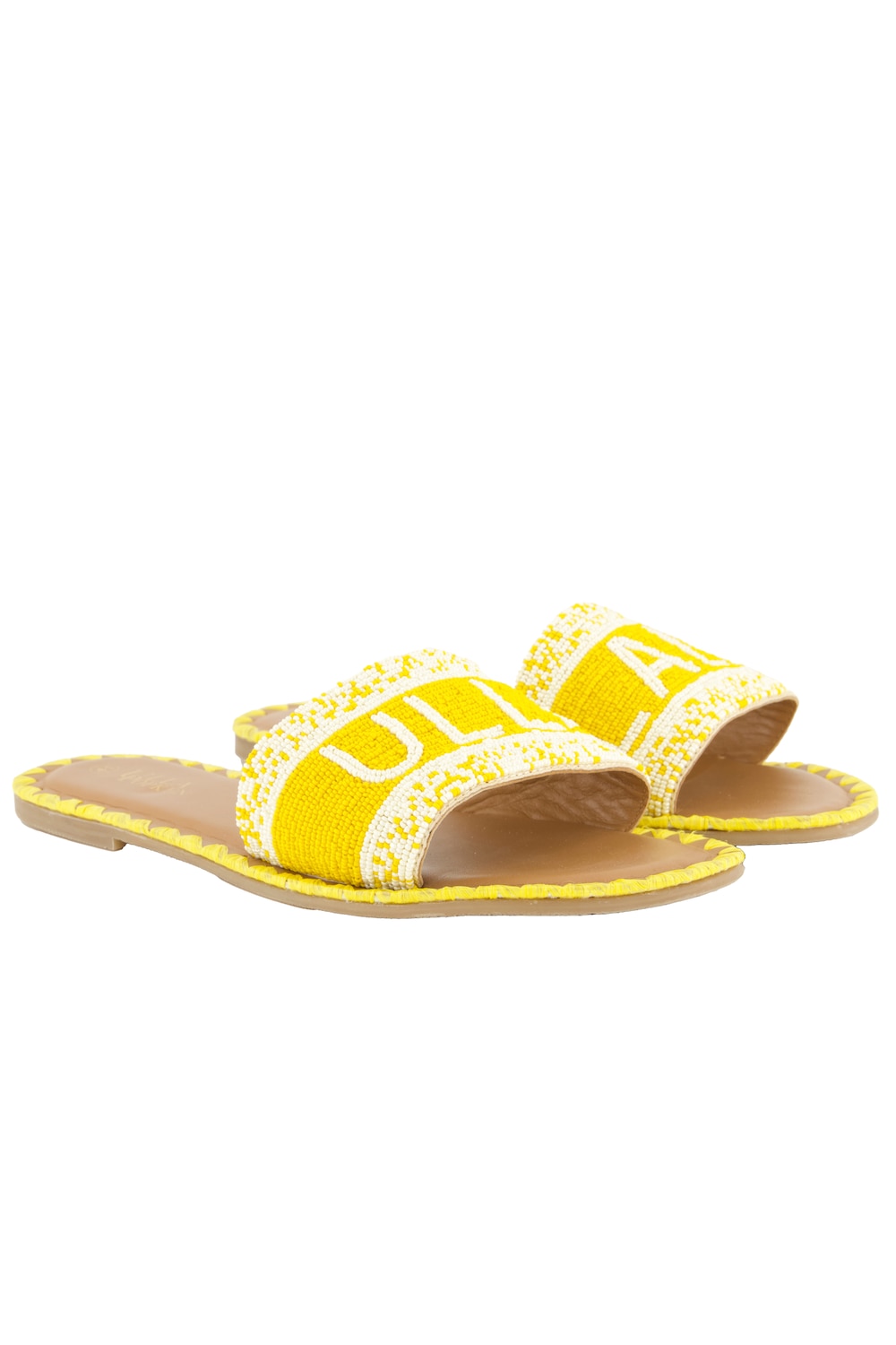 Stora storlekar Sandaler, Dam, gul, storlek: 44, Läder/Plast, Ulla Popken