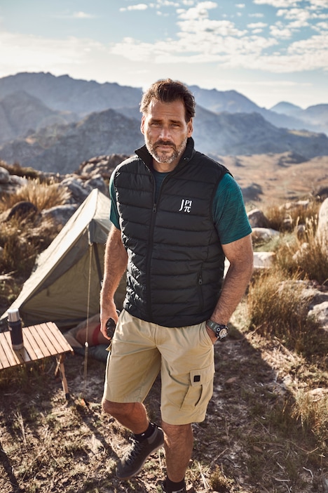 Gilet trapuntato JAY-PI per l'outdoor con taglio speciale per l'addome e custodia, fino alla tg. 7XL