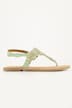 Sandaler med stropper, perler, memory foam, bredde H