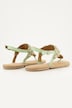 Sandaler med stropper, perler, memory foam, bredde H