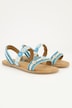 Sandaler, perlebroderi, memory foam, bredde H