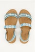 Sandaler, perlebroderi, memory foam, bredde H