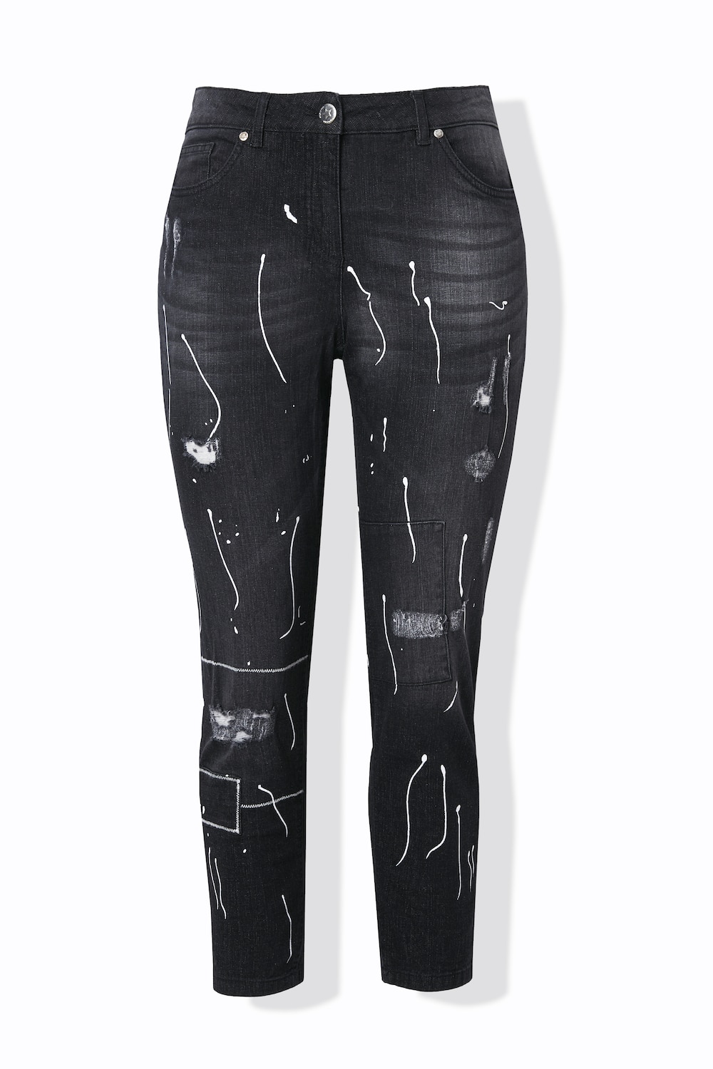 Stora storlekar Jeans, Dam, svart, storlek: 50, Bomull, Angel of Style