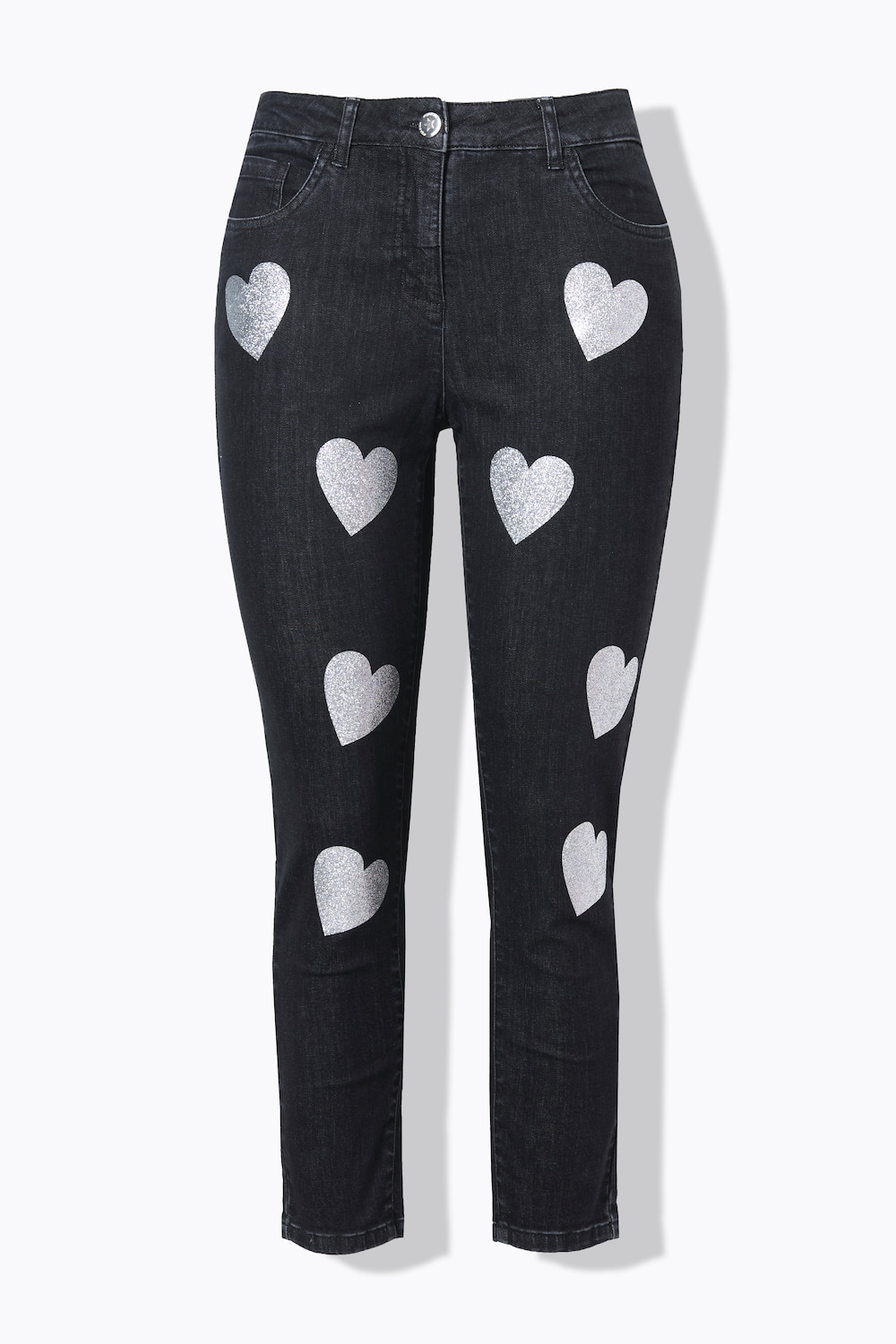 Stora storlekar Jeans, Dam, svart, storlek: 48, Bomull, Angel of Style