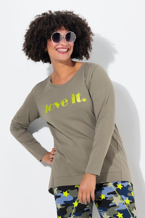 T-Shirt, oversized, LOVE IT, Langarm