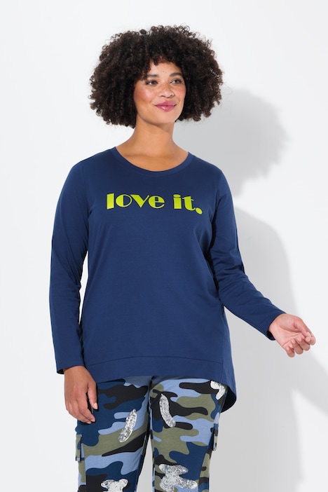 T-Shirt, oversized, LOVE IT, Langarm