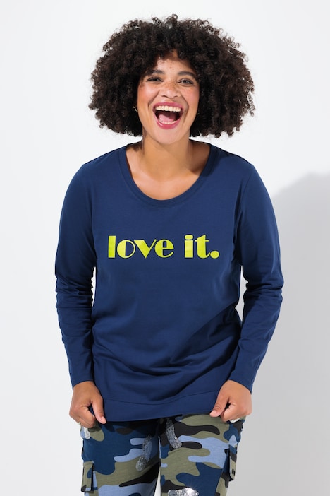 T-Shirt, oversized, LOVE IT, Langarm