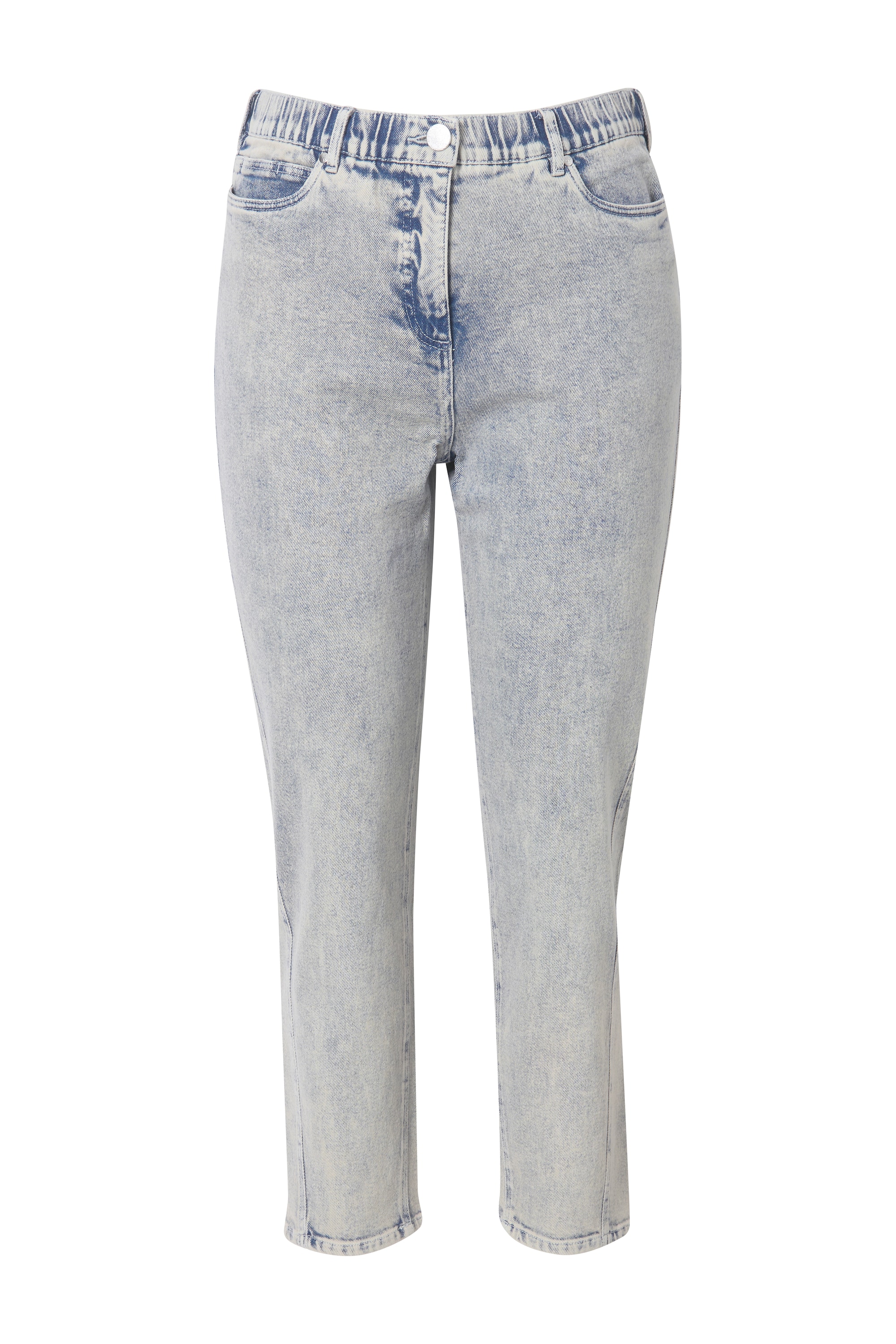 Ulla Popken Damen große Größen Mom Jeans konisches Bein Komfortbund 835367