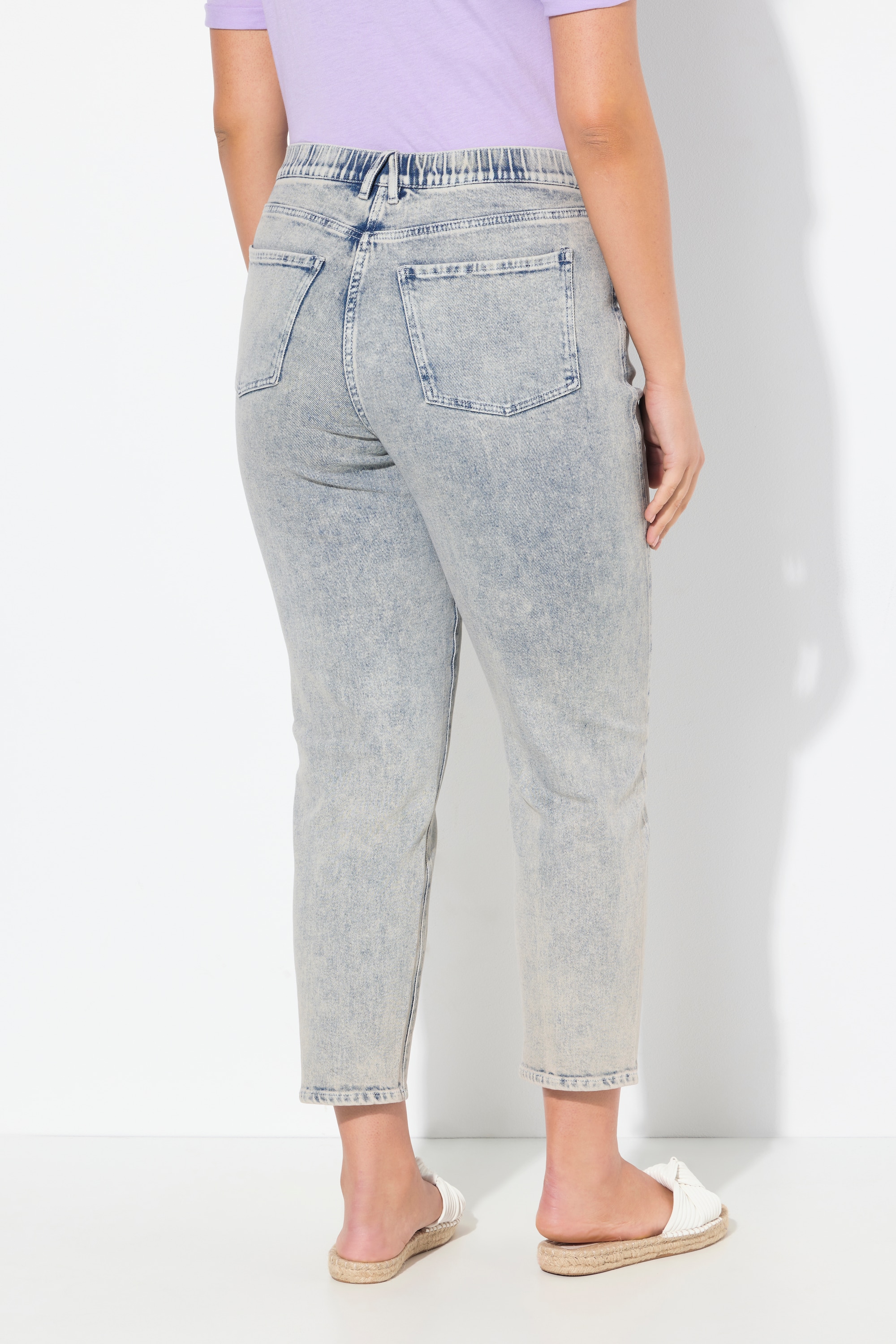 Ulla Popken Damen große Größen Mom Jeans konisches Bein Komfortbund 835367