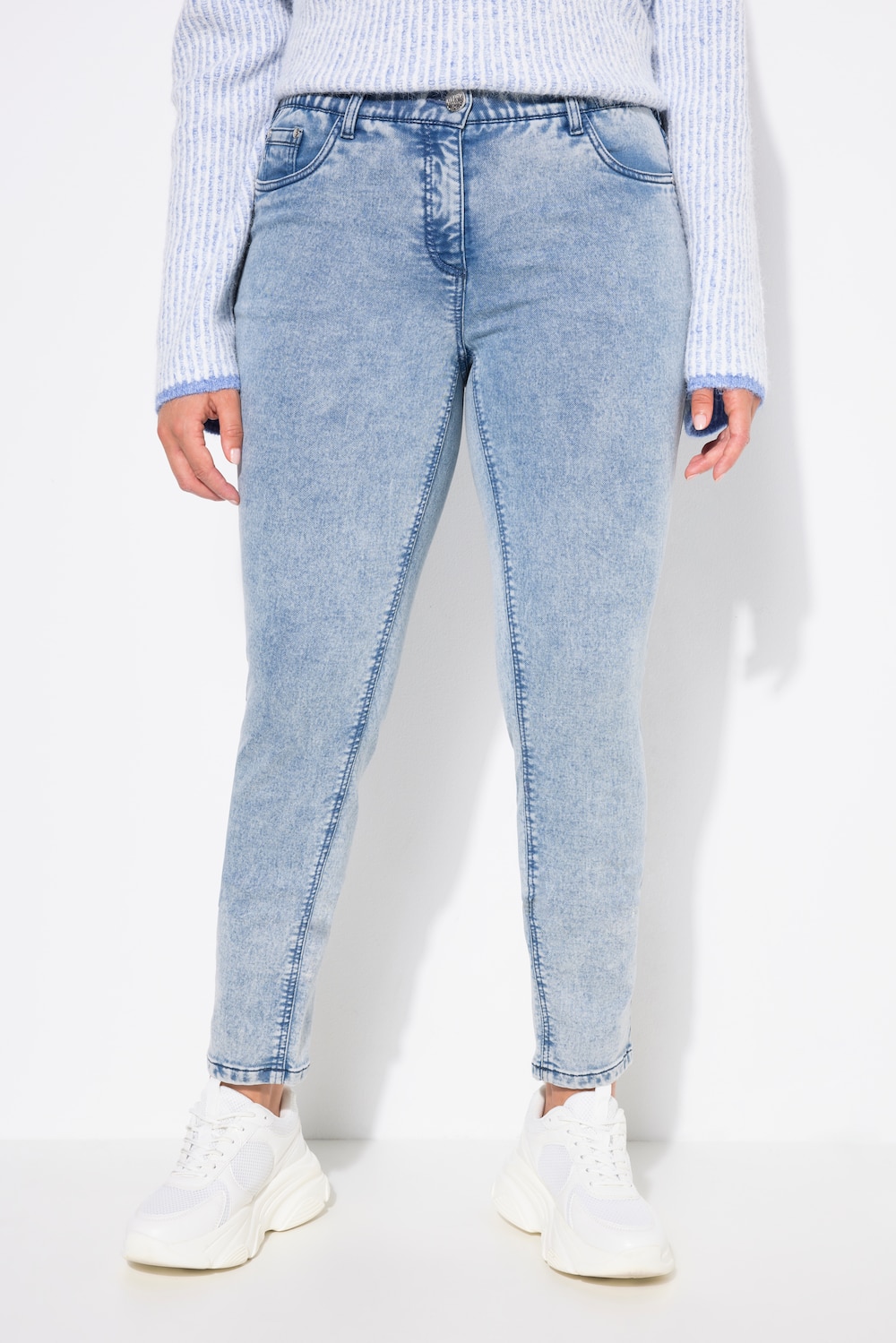 Große Größen Jerseyjeans Sarah, Damen, blau, Größe: 46, Baumwolle/Polyester, Ulla Popken