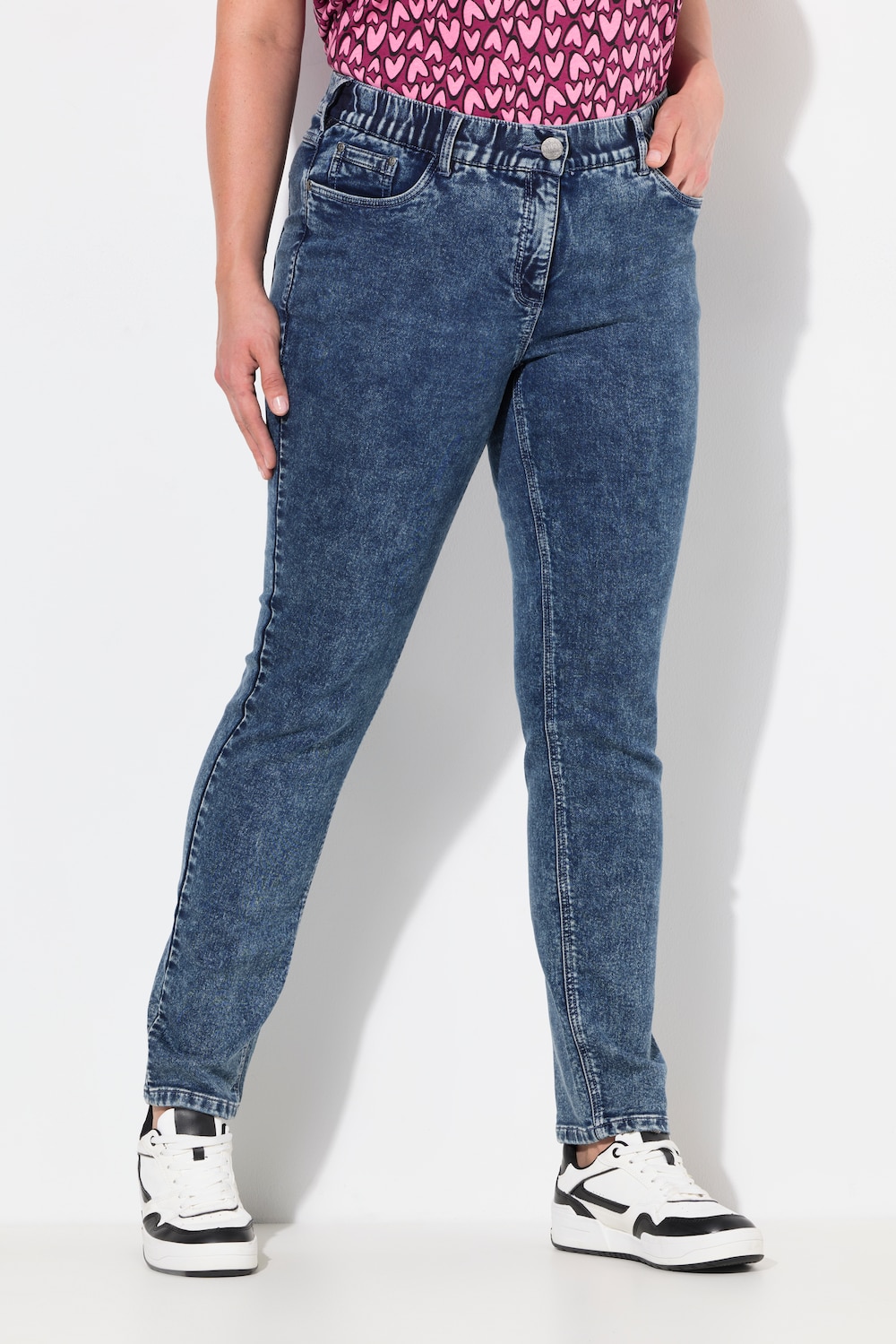 Große Größen Jerseyjeans Sarah, Damen, blau, Größe: 62, Baumwolle/Polyester, Ulla Popken