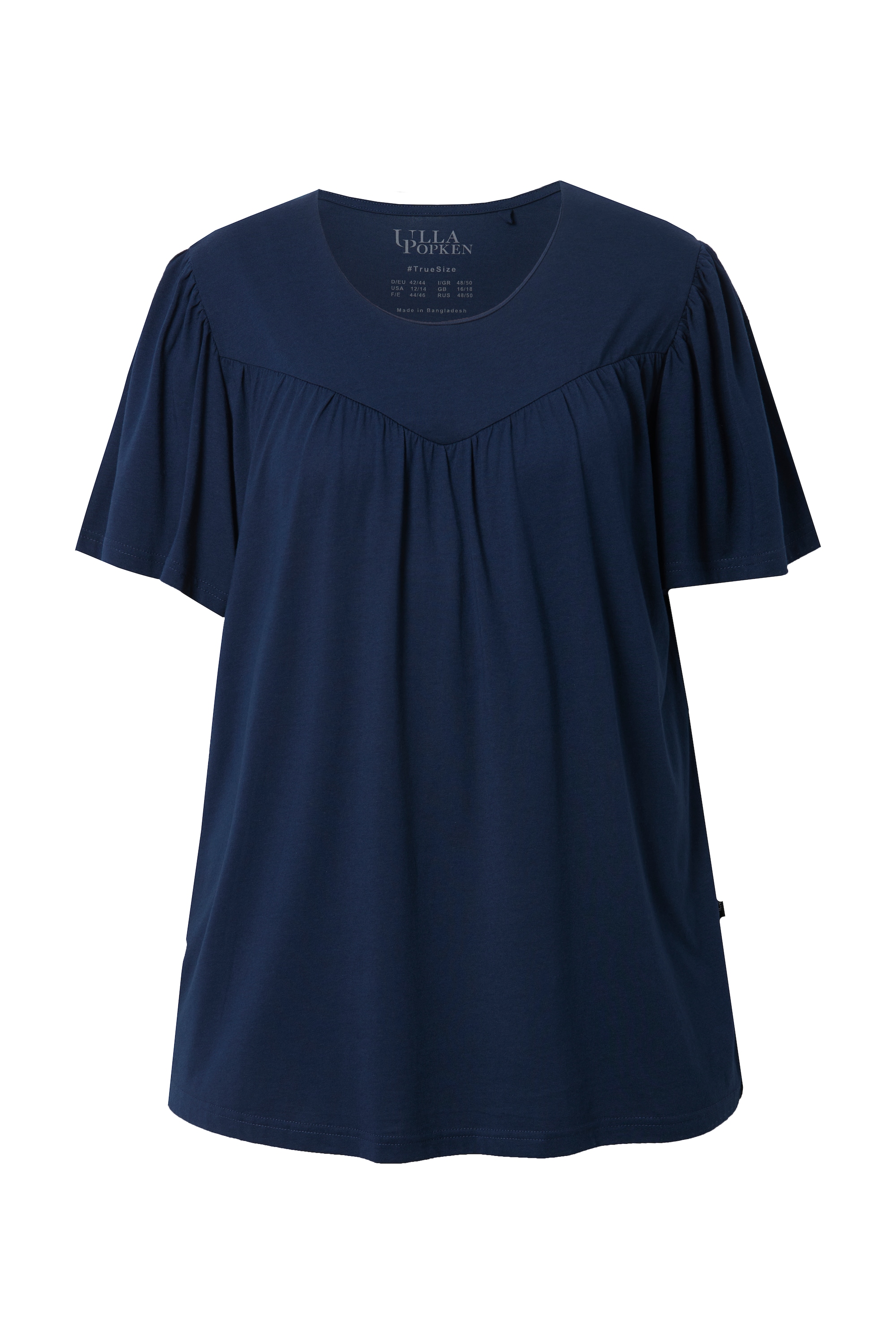 Ulla Popken Damen große Größen Pyjama Rundhals Flügel Halbarm Taschen 835382