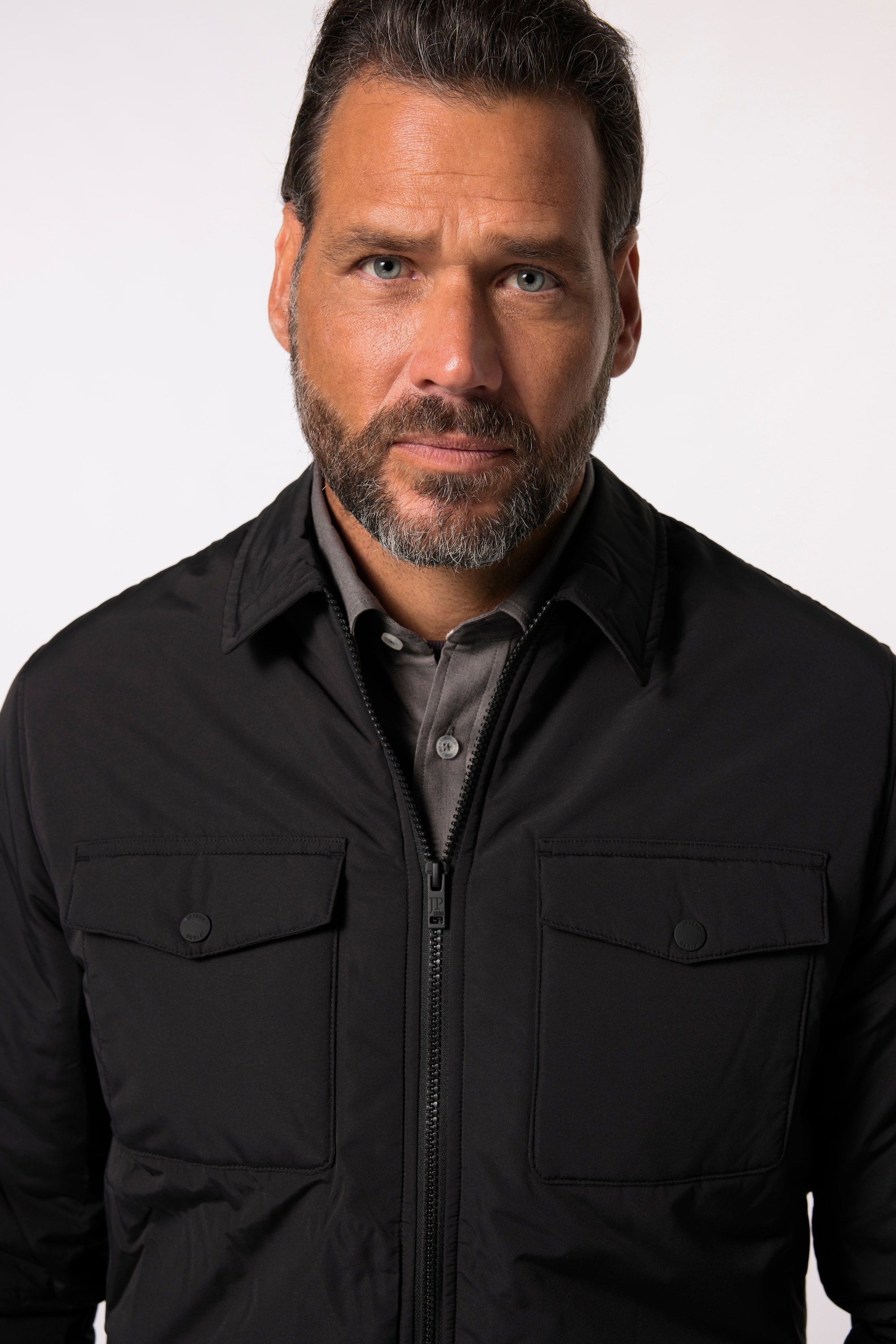 JP 1880 Herren große Größen JP 1880 Jacke Hemdkragen Brusttaschen