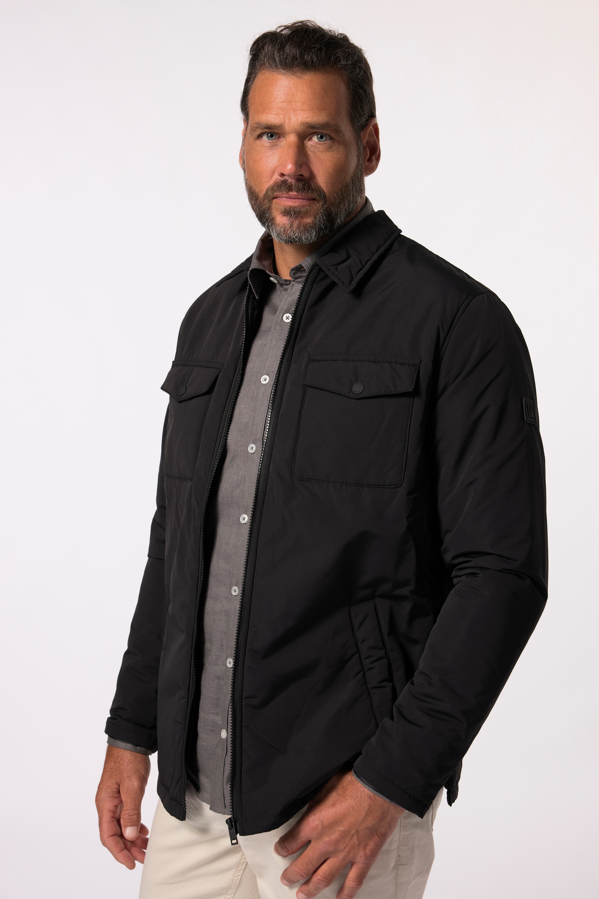 JP 1880 Herren große Größen JP 1880 Jacke Hemdkragen Brusttaschen