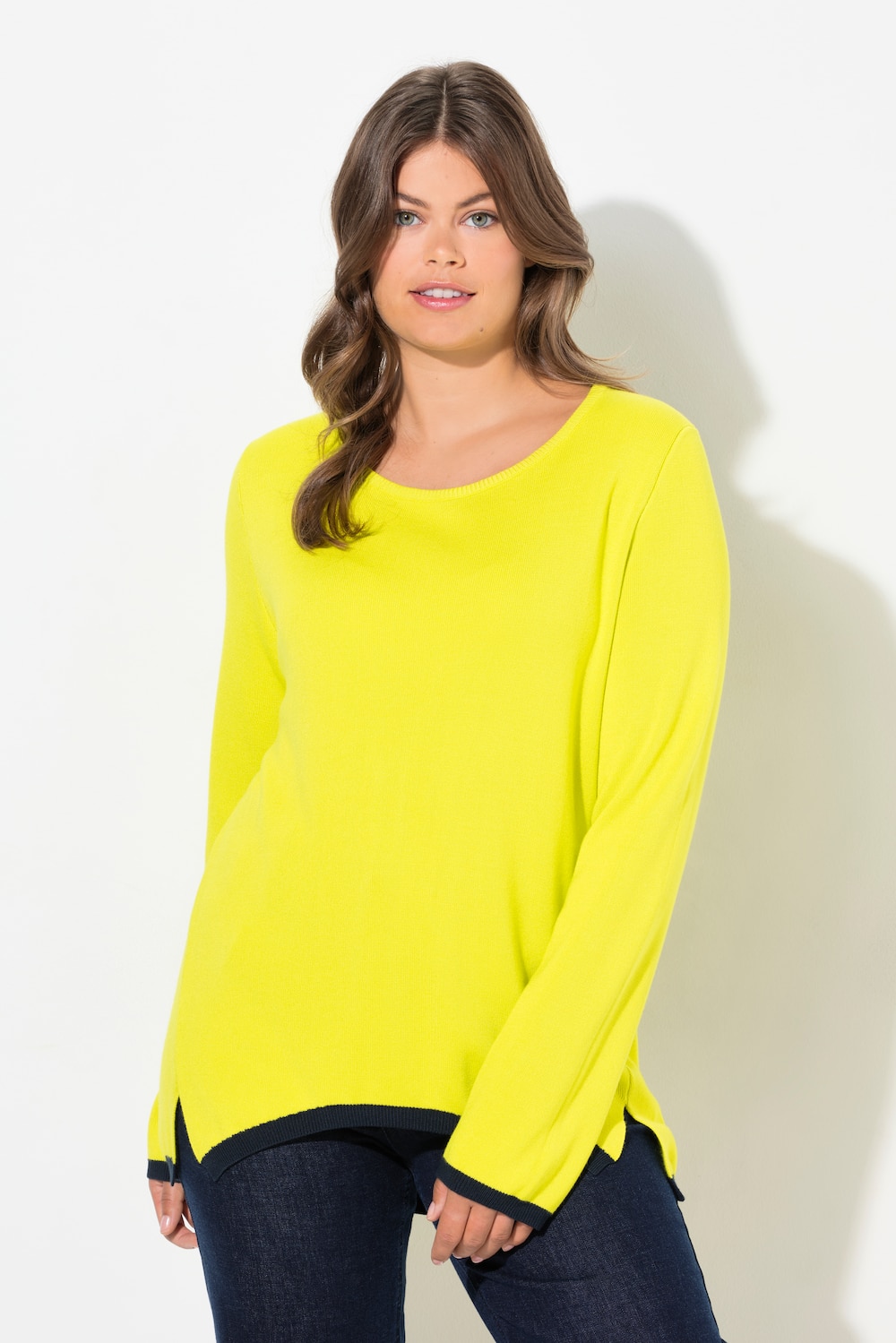 Große Größen Feinstrickpullover, Damen, grün, Größe: 52/54, Viskose, LAURASON