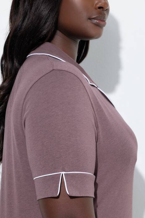 Pyjama, sierpaspels, reverskraag, korte mouw