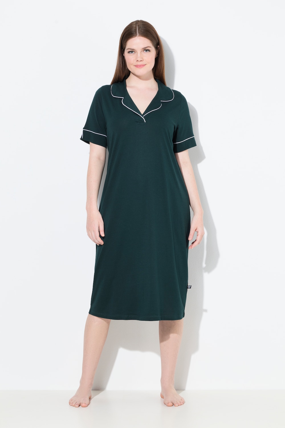 Große Größen Nachthemd, Damen, grün, Größe: 58/60, Baumwolle/Synthetische Fasern, Ulla Popken