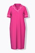 Lapel Collar Short Sleeve Nightgown