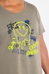 T-shirt with smiley and half sleeves