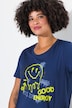 T-Shirt, A-Linie, Smiley, Halbarm
