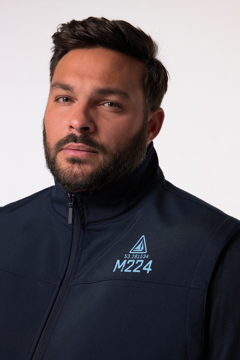 Stora storlekar Softshell-väst, Her, blå, storlek: 3XL, Polyester/Bomull, Men Plus