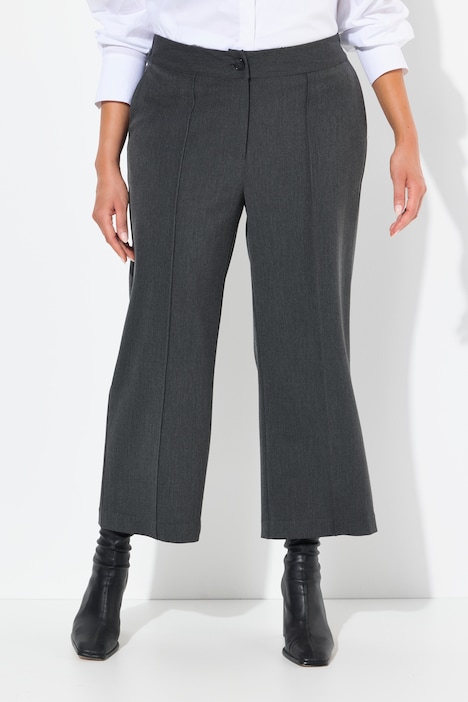 Jupe-culotte à jambe large et taille élastique. Viscose stretch