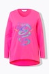 T-shirt, A-lijn, draakmotief, lange mouwen