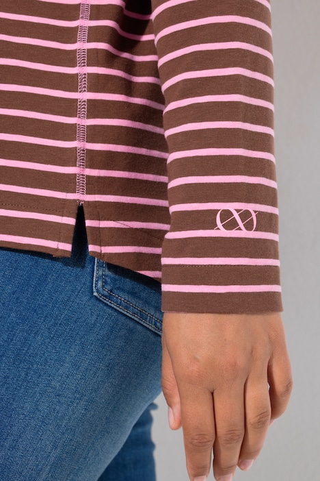 Ringelshirt, Langarm, Rundhalsausschnitt,