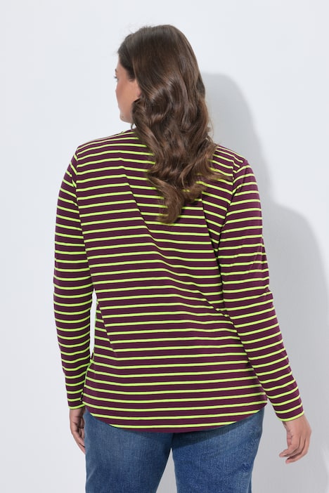 Ringelshirt, Langarm, Rundhalsausschnitt,