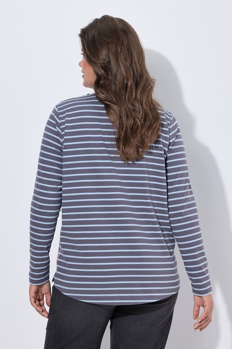 Ringelshirt, Langarm, Rundhalsausschnitt,