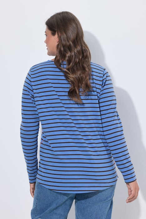 Ringelshirt, Langarm, Rundhalsausschnitt,