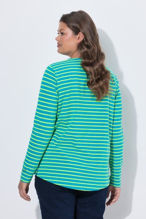 Ringelshirt, Langarm, Rundhalsausschnitt,