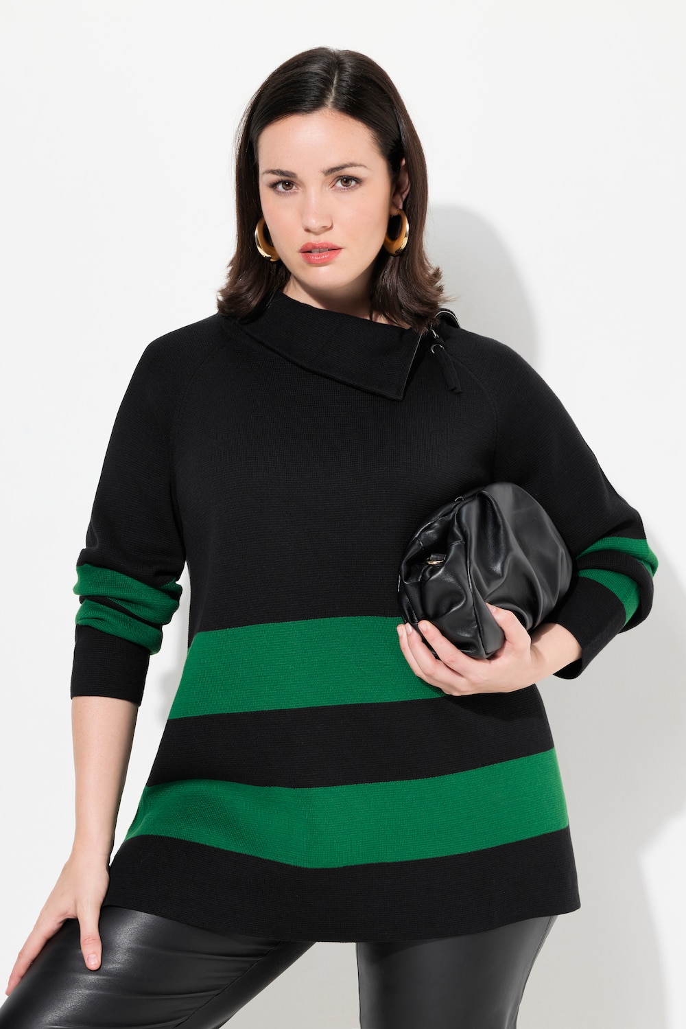 Große Größen Pullover, Damen, schwarz, Größe: 54/56, Baumwolle/Synthetische Fasern, Ulla Popken