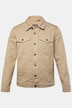 Men+ jeansjakke, kulørt denim, brystlommer, op til 8XL