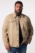 Men+ jeansjakke, kulørt denim, brystlommer, op til 8XL