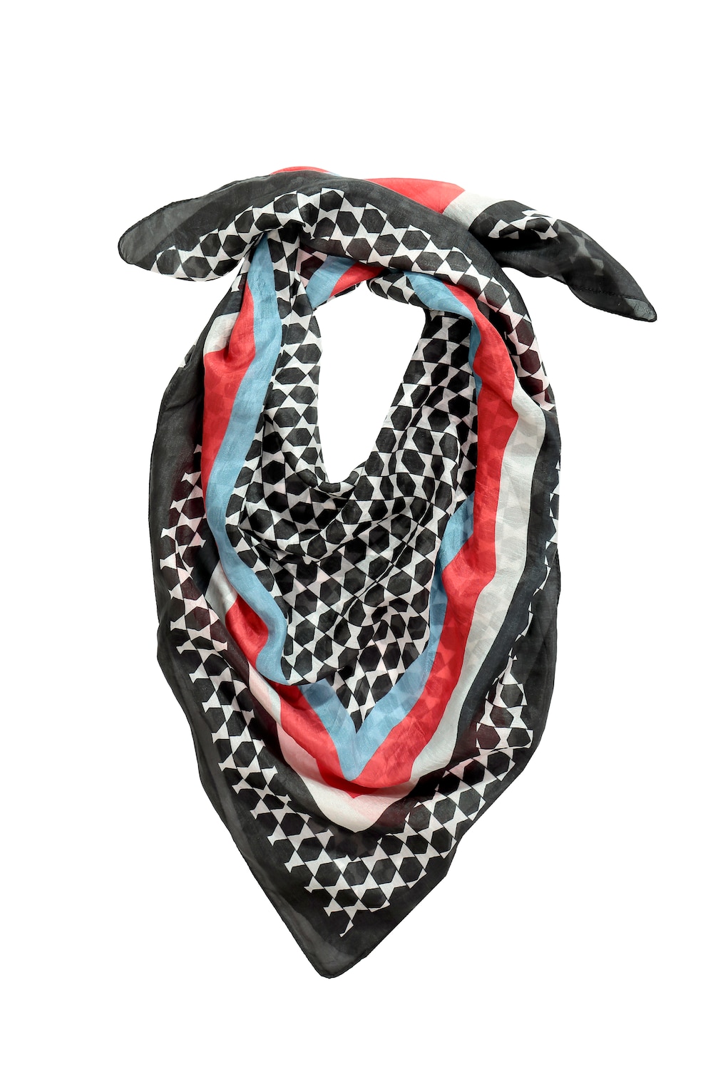 Stora storlekar Sidenscarf, Dam, svart, storlek: One Size, Siden, Ulla Popken