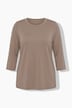 Shirt, Rippbündchen, Rundhals, 3/4-Arm