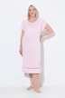 Nachthemd, kanten lint, ronde hals, halve mouwen