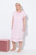 Nachthemd, kanten lint, ronde hals, halve mouwen