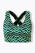 Sportbustier, Softcups, Alloverdruck, Unterbrustband