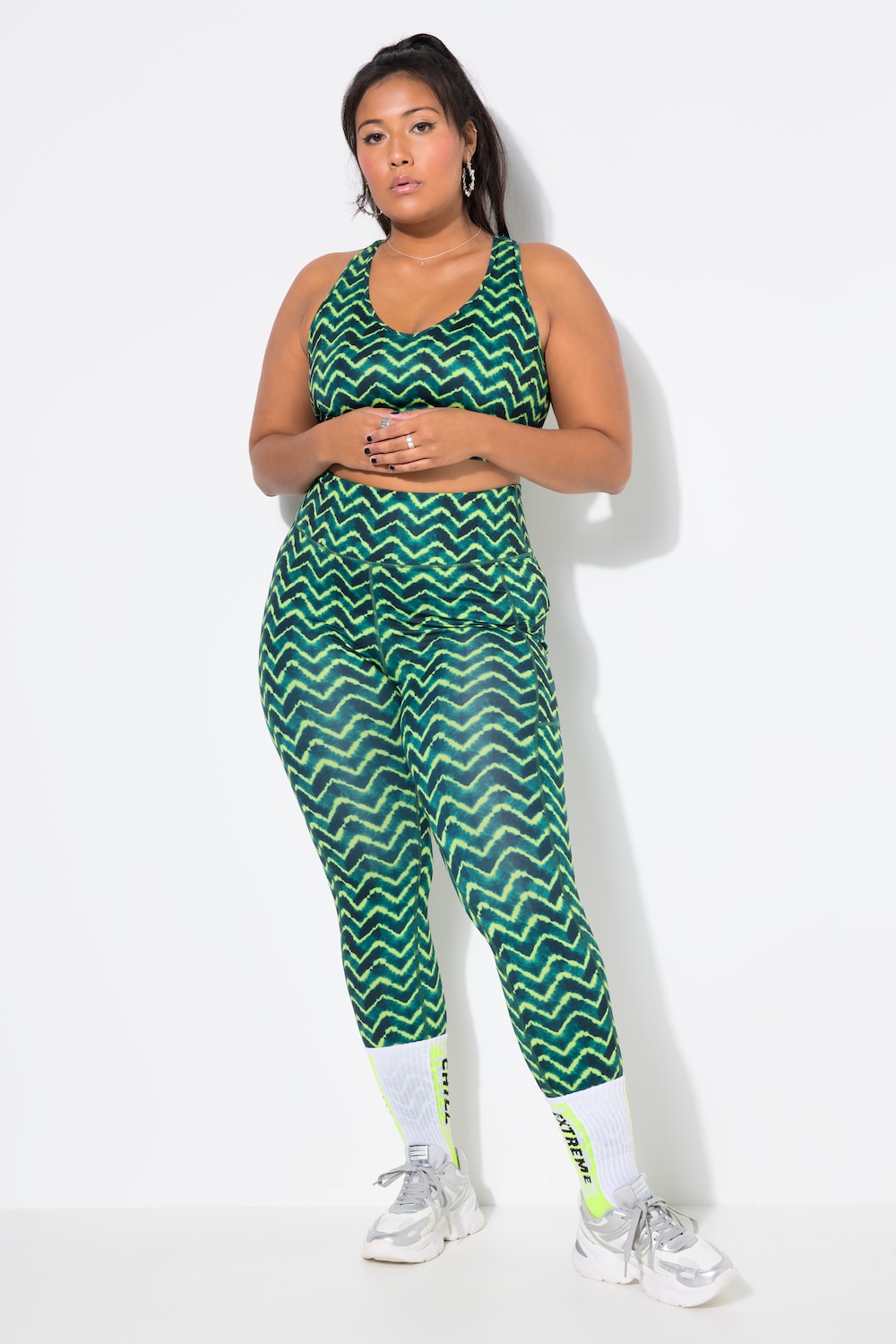 Sport-Tights, High Waist, Alloverdruck